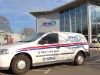 Vehicle branding – A simple design, but a very cost effective way of keeping you company image visible.